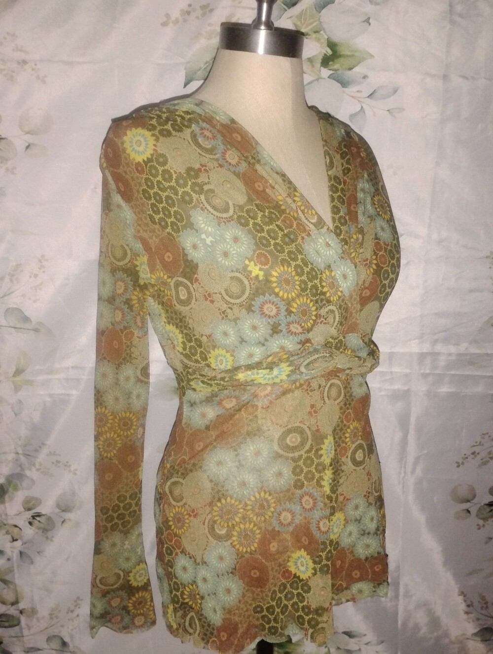 ($3Bundled) Vintage Patterned Blouse